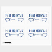 Pilot Mountain North Carolina Klimrekken Quickdraw Rechthoekige Sticker (Vel)