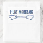 Pilot Mountain North Carolina Klimrekken Quickdraw Rechthoekige Sticker (Tas)