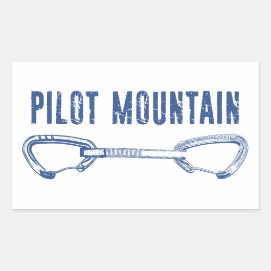 Pilot Mountain North Carolina Klimrekken Quickdraw Rechthoekige Sticker (Voorkant)