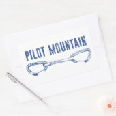 Pilot Mountain North Carolina Klimrekken Quickdraw Rechthoekige Sticker (Envelop)