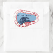 Pilot Mountain North Carolina Rechthoekige Sticker (Tas)