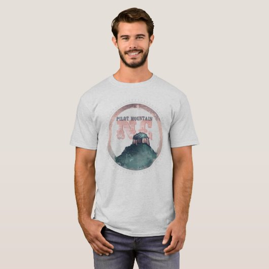 Pilot Mountain North Carolina State Park Hiker T-shirt (Voorkant volledig)