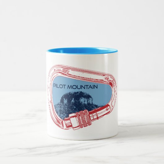 Pilot Mountain North Carolina Tweekleurige Koffiemok (Center)