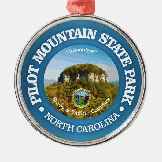 Pilot Mountain SP Metalen Ornament (Voorkant)