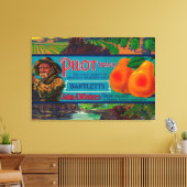 Pilot Pear Crate LabelEl Dorado County, CA Canvas Afdruk (Insitu (Woonkamer))
