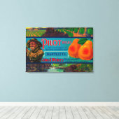 Pilot Pear Crate LabelEl Dorado County, CA Canvas Afdruk (Insitu (Houten vloer))