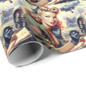  Pilot Pin Up Cadeaupapier (Rol Hoek)