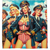  Pilot Pin-up Douchegordijn (Voorkant)