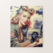 Pilot Pin Up Legpuzzel (Verticaal)