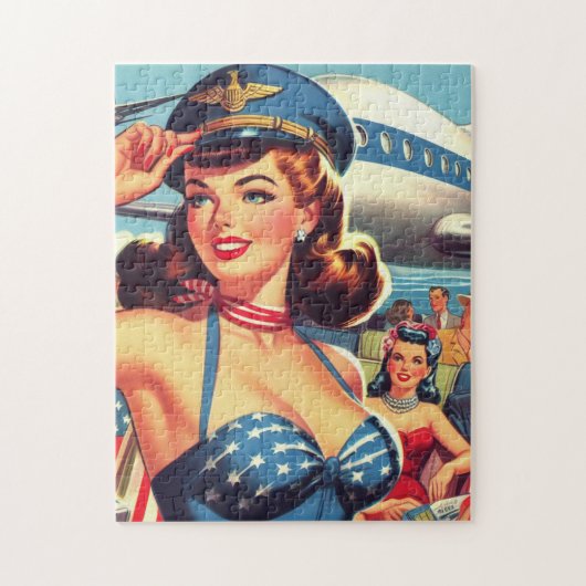  Pilot Pin-up Legpuzzel (Verticaal)