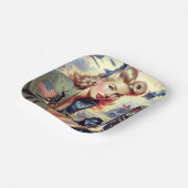 Pilot Pin Up Papieren Bordje (Gebogen)