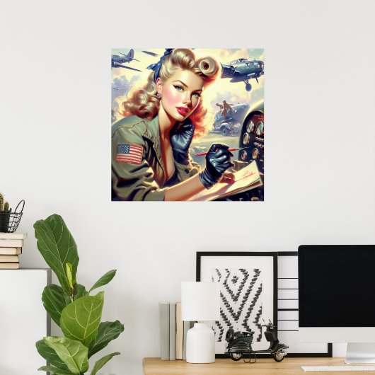  Pilot Pin Up Poster (Thuiskantoor)