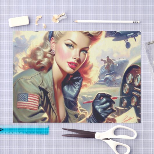 Pilot Pin Up Tissuepapier (Craft)