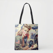Pilot Pin Up Tote Bag (Voorkant)