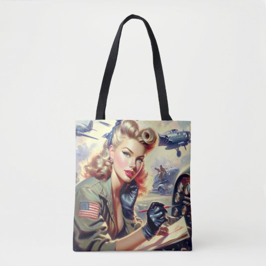  Pilot Pin Up Tote Bag (Voorkant)