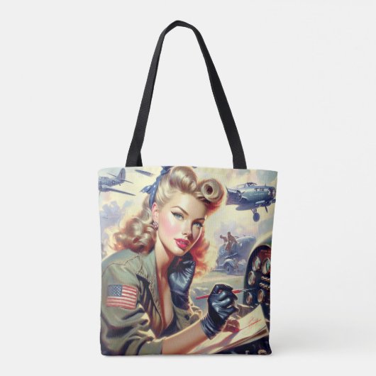 Pilot Pin Up Tote Bag (Achterkant)
