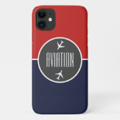 Pilot Plane Aviation Flying iPhone 11 Hoesje (Achterkant)