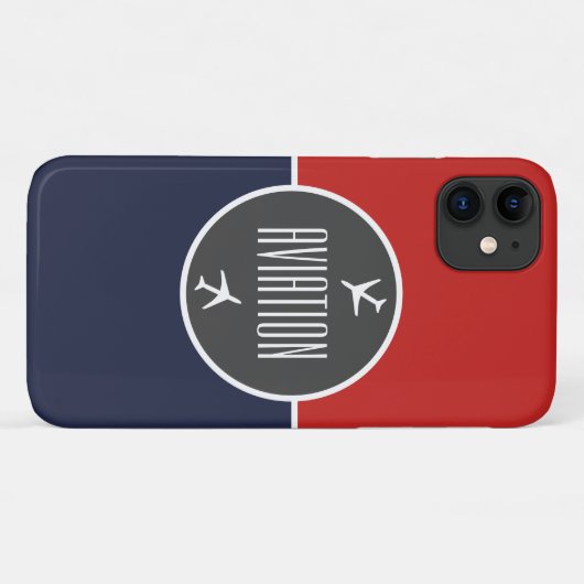 Pilot Plane Aviation Flying iPhone 11 Hoesje (Achterkant (horizontaal))