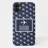 Pilot Plane Aviation Flying iPhone 11 Hoesje (Achterkant)