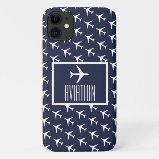 Pilot Plane Aviation Flying iPhone 11 Hoesje (Achterkant)
