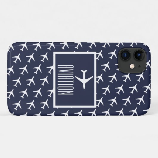 Pilot Plane Aviation Flying iPhone 11 Hoesje (Achterkant (horizontaal))