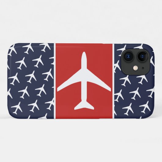 Pilot Plane Aviation Flying iPhone 11 Hoesje (Achterkant (horizontaal))