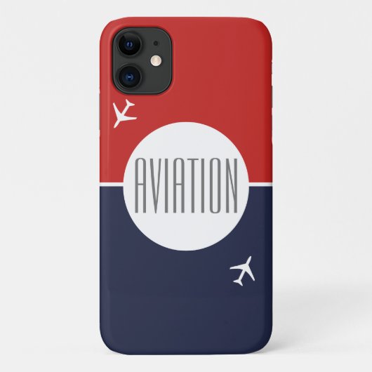 Pilot Plane Aviation Flying iPhone 11 Hoesje (Achterkant)