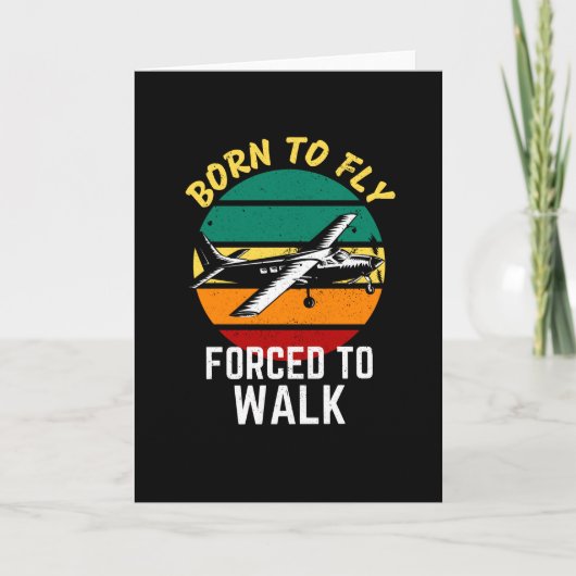 Pilot Plane Aviation Funny Gezegde Flying Piloting Kaart (Voorkant)