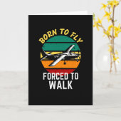 Pilot Plane Aviation Funny Gezegde Flying Piloting Kaart (Gele Bloem)