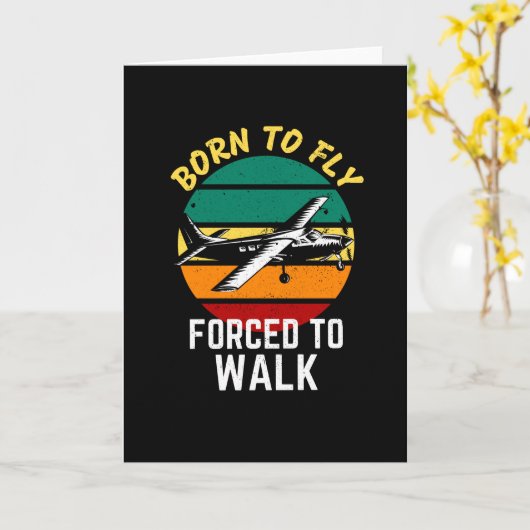 Pilot Plane Aviation Funny Gezegde Flying Piloting Kaart (Gele Bloem)