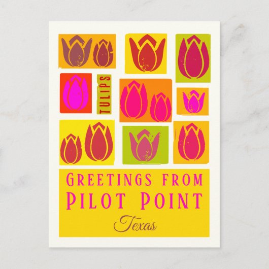 Pilot Point Texas Tulip Briefkaart (Voorkant)
