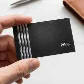 Pilot Professional Black Silver Visitekaartje