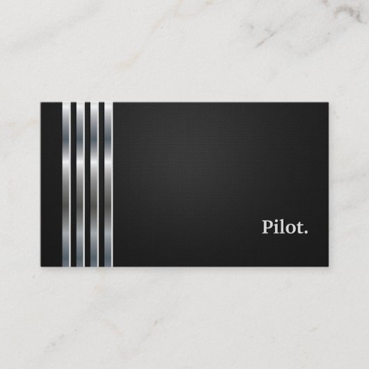 Pilot Professional Black Silver Visitekaartje (Voorkant)