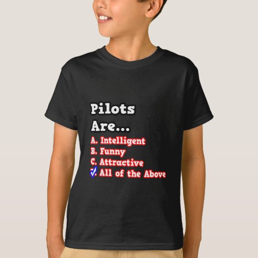 Pilot Quiz...Joke T-shirt (Voorkant)
