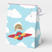 Pilot Red Airplane Favor Box (Schattigee cloud) Bedankdoosjes (Achterkant)