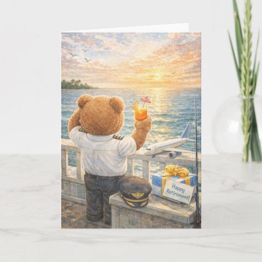 Pilot Retirement looking at the sky  Kaart (Voorkant)