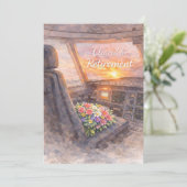 Pilot retirement party invitation  feestdagenkaart (Staand voorkant)