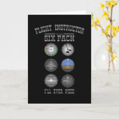 Pilot Sixpack-vlieginstructeur Pilot Trainer CFI Kaart (Gele Bloem)