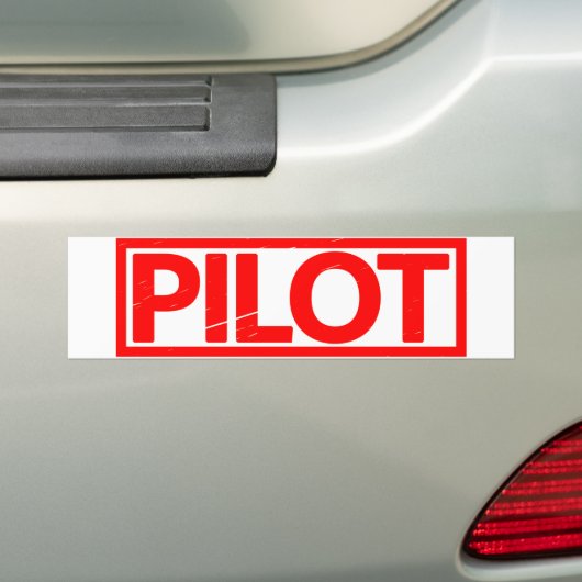 Pilot Stamp Bumpersticker (Op auto)