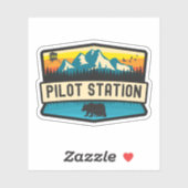 Pilot Station, Alaska Sticker (Vel)