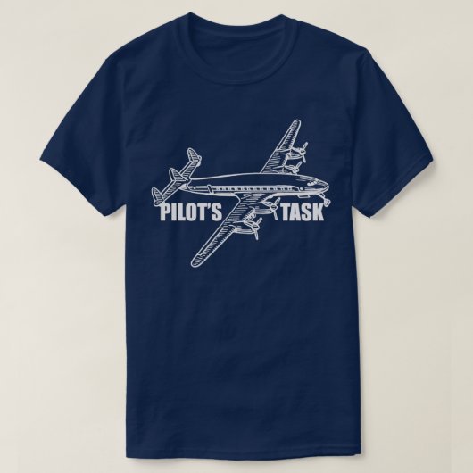 Pilot Task Flugzeug Propellermaschine Geschenk T-shirt (Design voorkant)