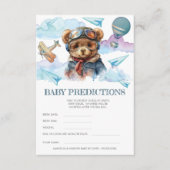 Pilot Teddy Bear Baby shower Spelletjes Informatiekaartje (Voorkant)