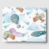 Pilot Teddy Bear Baby shower wensen voor baby Gastenboek (Achterkant)