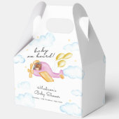 Pilot Teddy Bear Balloon Airplane Baby Shower Bedankdoosjes (Achterkant)