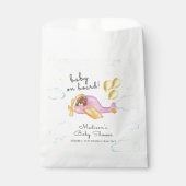 Pilot Teddy Bear Balloon Airplane Baby Shower  Bedankzakje (Voorkant)