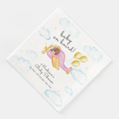Pilot Teddy Bear Balloon Airplane Baby Shower  Servet (Hoek)