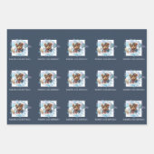 Pilot Teddy Bear Verjaardag gepersonaliseerd Inpakpapier Vel (Voorkant 3)