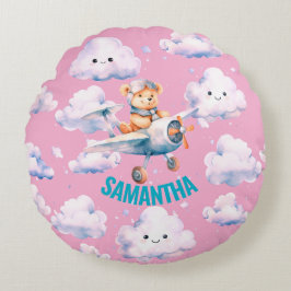 Pilot Teddy Pillow Rond Kussen