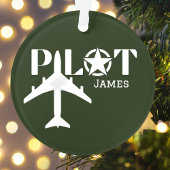 Pilot Typografie & Militair vliegtuig, minimalisti Ornament