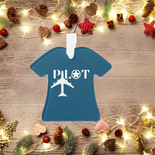 Pilot Typografie & Militair vliegtuig, minimalisti Ornament